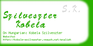 szilveszter kobela business card